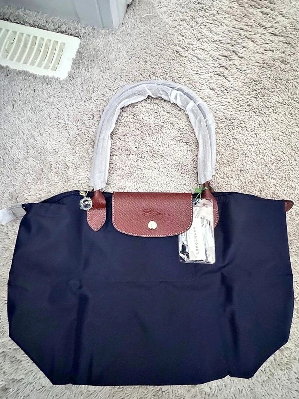 Longchamp Le Pliage Original Large Shoulder Tote Navy